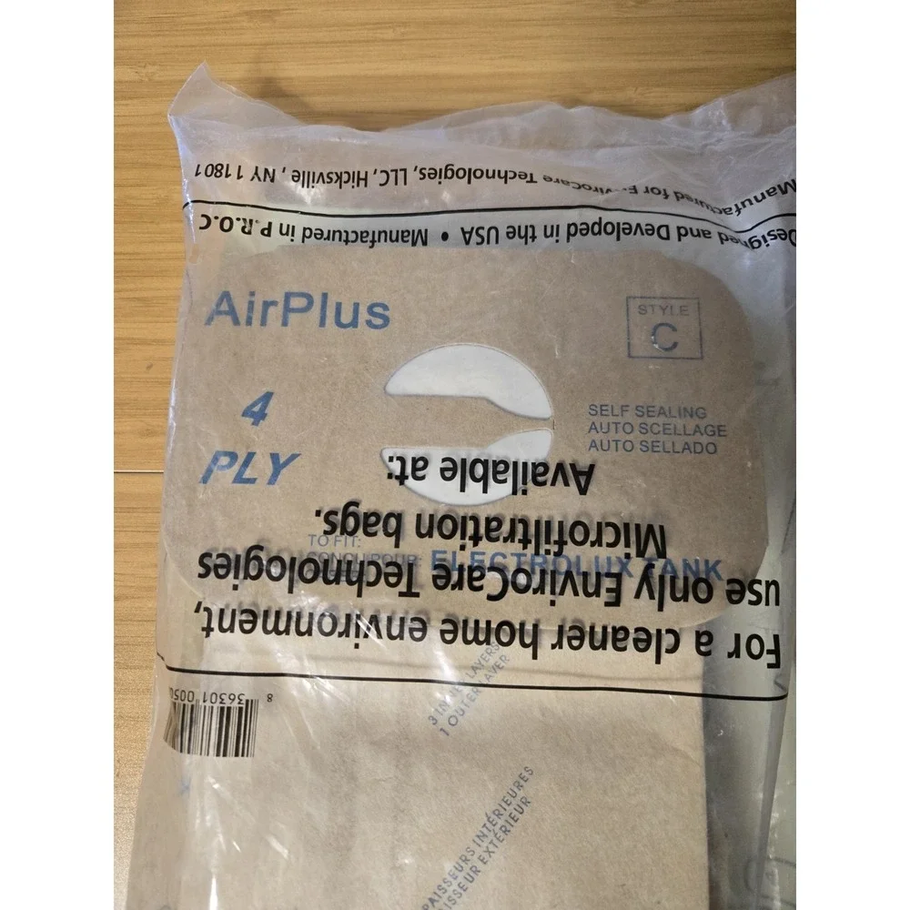 12 EnviroCare Technologies Replacement Vaccumm Bags. Style C, 4 Ply. SEALED